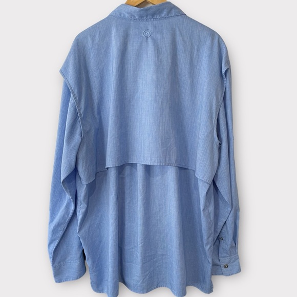 Magellan Relaxed Fit Fishing Shirt Men’s 2XL Light Blue Vented Moisture Wicking - Picture 2 of 7